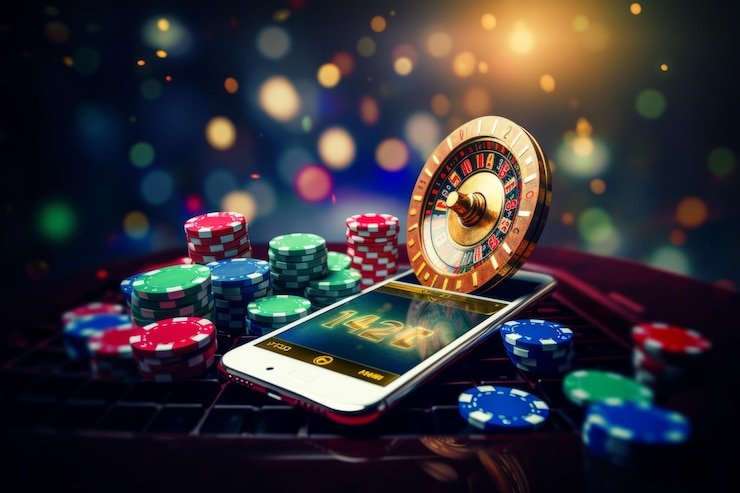 Tiga kartu dalam permainan Three Card Poker di meja robot slot